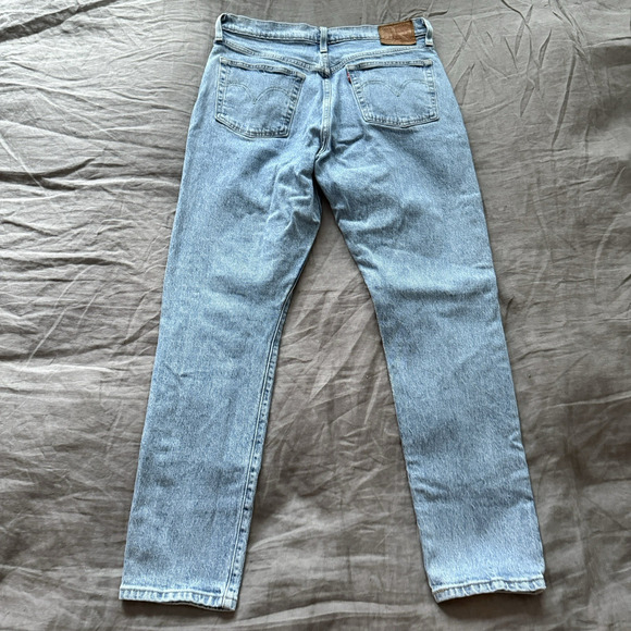 Levis 501 Jeans Womens Skinny Light Wash High Rise 30x27 Big E - Picture 2 of 10